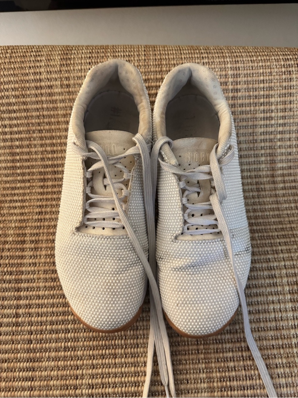NOBULL Women's white Knit Athletic Sneakers